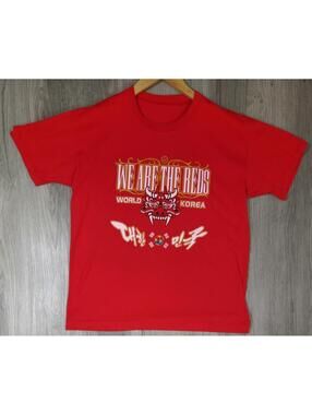 Korean Soccer World Cup T-shirt Size Medium WE ARE THE REDS #12